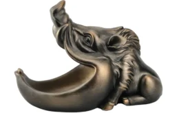 Deko-Figur WARTHOG 35cm bronze mit Ablagefach handmade