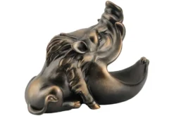 Deko-Figur WARTHOG 35cm bronze mit Ablagefach handmade