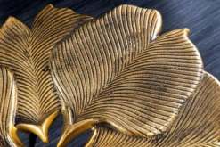 Dekorativer Beistelltisch GINKGO LEAFS 60cm gold handmade Metall