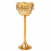 Dekorativer Sektkühler CHAMPAGNE 80cm antik gold handmade Metall Flaschenkühler