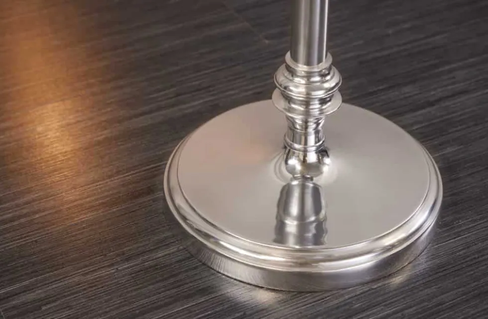 Dekorativer Weinkühler VINO 80cm silber handmade Metall Flaschenkühler Sektkühler