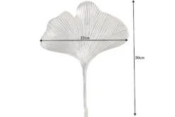 Dekoratives Kleiderhaken 3er Set GINKGO 30cm gold handmade Metall