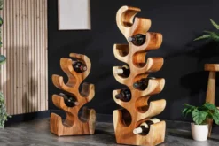 Dekoratives Weinregal ARTE 80cm natur Suarholz handmade Flaschenhalter