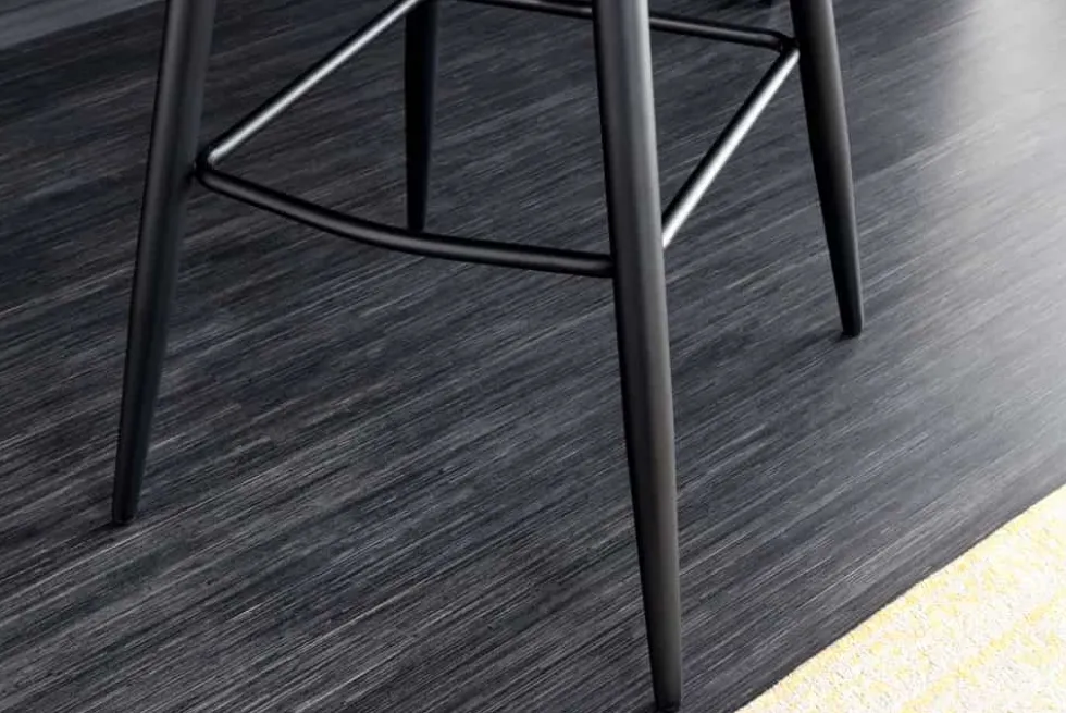 Design Barhocker EUPHORIA grau Samt schwarze Metallbeine Barstuhl mit Lehne