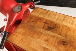 Design Bartisch SCOOTER 180cm rot Mangoholz Handarbeit Upcycling