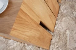 Design Beistelltisch CASTLE 45cm natur Wildeiche Massivholz geölt Sitzhocker