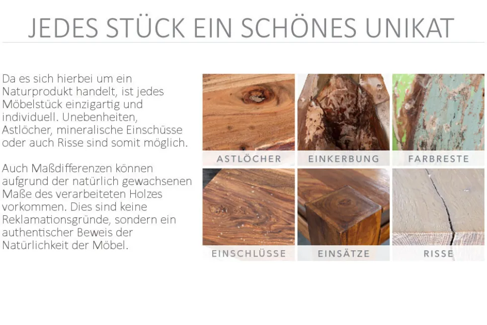 Design Beistelltisch CASTLE 45cm natur Wildeiche Massivholz geölt Sitzhocker