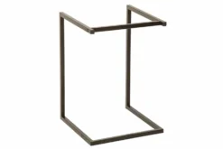 Design Beistelltisch CIANO 40cm Akazie Massivholz schwarz Tablett-Tisch