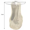 Design Beistelltisch WILDLIFE CROCODILE 50cm gold runde Glasplatte Krokodil