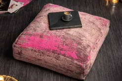Design Bodenkissen XL MODERN ART 70cm rot pink abstraktes Muster Sitzpouf