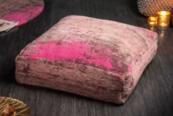 Design Bodenkissen XL MODERN ART 70cm rot pink abstraktes Muster Sitzpouf