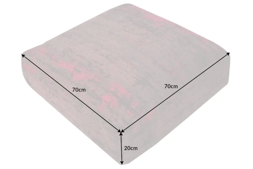 Design Bodenkissen XL MODERN ART 70cm rot pink abstraktes Muster Sitzpouf