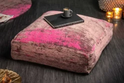 Design Bodenkissen XL MODERN ART 70cm rot pink abstraktes Muster Sitzpouf