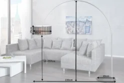 Design Bogenlampe EXTENSO 230cm schwarz Stehlampe mit Marmorfuß