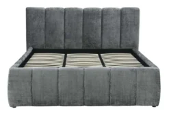 Design Boxbett ADLON 180x200cm grau Chenille mit Stauraum und Lattenrost