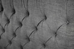 Design Boxbett PARIS 180x200cm grau Leinen Chesterfield Doppelbett