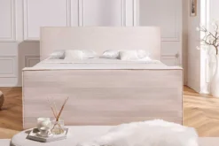 Design Boxspringbett SIGNUM 180x200cm beige Cord inkl. Topper Matratze und Stauraum