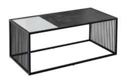 Design Couchtisch ARCHITECTURE 100cm graphit Rauchglas Metall