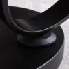 Design Couchtisch DANCING RINGS weiß rund drehbar Marmor Keramik schwarz Metall