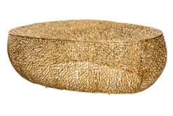 Design Couchtisch LEAF 130cm gold Metall-Aluminium-Legierung handmade