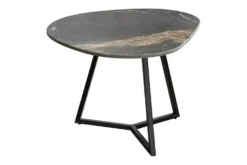 Design Couchtisch MARVELOUS 70cm schwarz gold sand AURORA ORO Keramik Metall