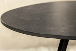 Design Couchtisch MARVELOUS 70cm anthrazit Marmor Keramik schwarzes Metall