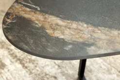 Design Couchtisch MARVELOUS 90cm schwarz gold sand Aurora Oro Keramik Metall