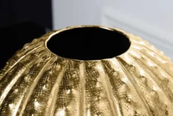 Design Deko Vase ABSTRACT 30cm gold Handarbeit Hammerschlag