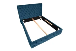 Design Doppelbett PARIS 180x200cm dunkelblau Samt Chesterfield