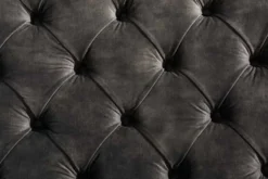 Design Doppelbett PARIS 180x200cm grau Samt Chesterfield