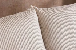 Design Ecksofa ATMOSPHERE XL 245cm champagner beige Cord Federkern inkl. Kissen