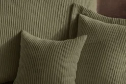 Design Ecksofa ATMOSPHERE XL 245cm grün Cord Federkern inkl. Kissen