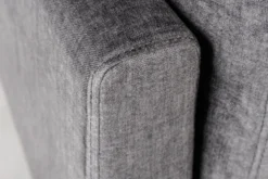 Design Ecksofa MANHATTAN 295cm dunkelgrau Samt Federkern 3-Sitzer Metallfüße