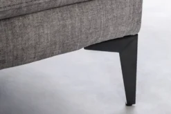 Design Ecksofa MANHATTAN 295cm dunkelgrau Samt Federkern 3-Sitzer Metallfüße
