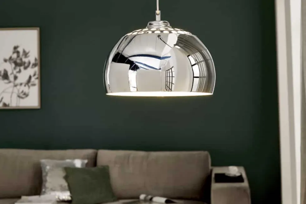 Designer Hängelampe CHROME BALL 32cm chrom Pendelleuchte Modern Design