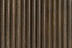 Design Esstisch GRAND 200cm dunkelbraun Mangoholz Bootsform mit Sockel