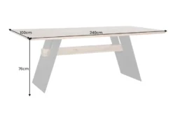 Design Esstisch GRAND OAK 240cm natur Wildeiche Massivholz