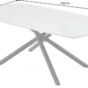Design Esstisch OSAKA 160cm weiß Keramik schwarz Sterngestell Metall
