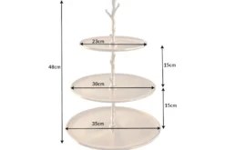 Design Etagere ABSTRACT 50cm gold Metall mit drei Etagen