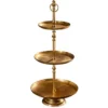 Design Etagere ORIENT 65cm gold im Wild Hammerschlag mit drei Etagen
