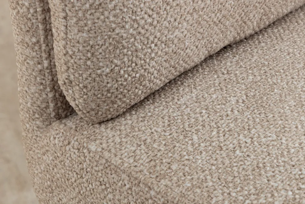 Design Freischwinger Stuhl COMFORT beige Strukturstoff mit Metallgestell
