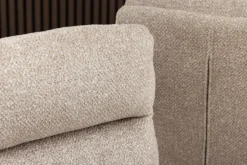 Design Freischwinger Stuhl COMFORT beige Strukturstoff mit Metallgestell