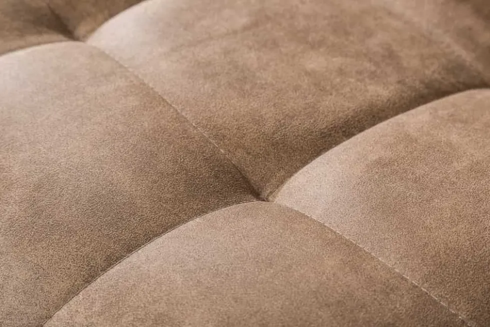 Design Freischwinger Stuhl MIAMI taupe antik Microfaser Metallgestell matt schwarz