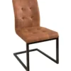 Design Freischwinger Stuhl OXFORD vintage braun Gestell Eisen