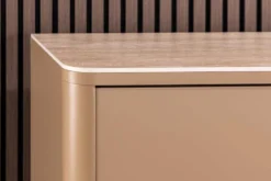 Design Highboard SAVOY 130cm grau beige greige Travertin Keramik Stauraum 3D-Front