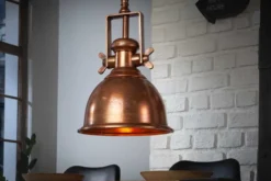 Design Hängelampe INDUSTRIAL 45cm kupfer geflammt Industrial Stil