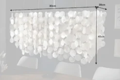 Design Hängelampe SHELL REFLECTIONS 80cm Muschellampe Perlmutt