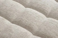 Design Hocker COZY VELVET 80cm beige Chenille Federkern Holzfüße