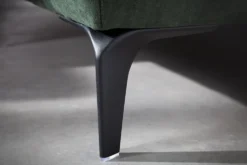 Design Hocker MARRAKESCH 110cm flaschengrün Samt mit Ziersteppung