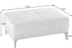 Design Hocker MARRAKESCH 110cm flaschengrün Samt mit Ziersteppung